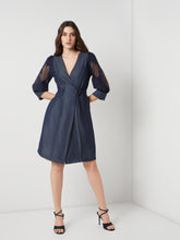 tencel denim wrap dress