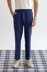Elasticated Linen Trousers