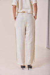 Linen Thread-Work Pants