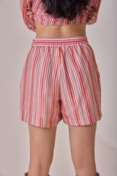 Plum Striped Shorts