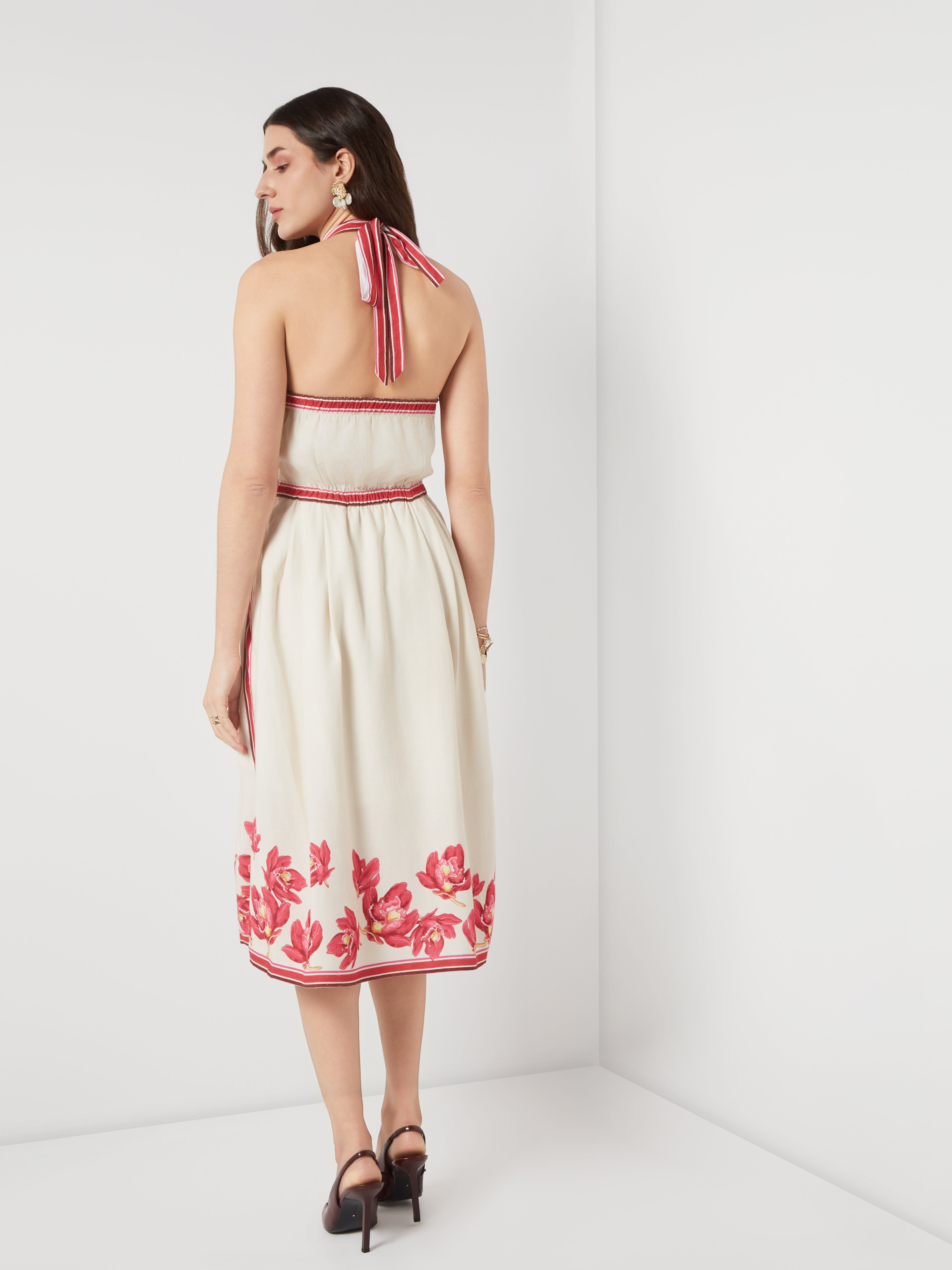 Scarlet boom halter midi