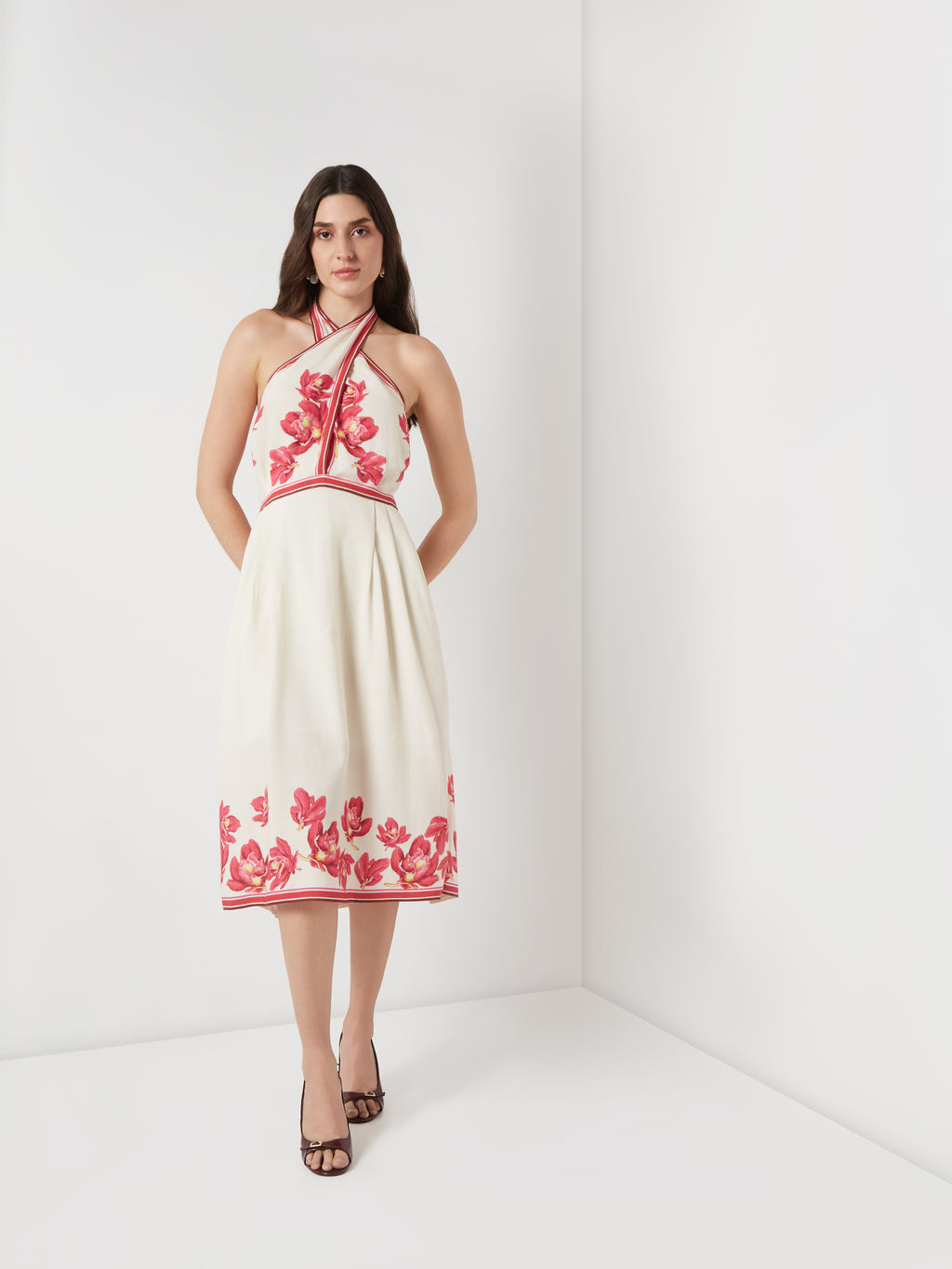 Scarlet boom halter midi