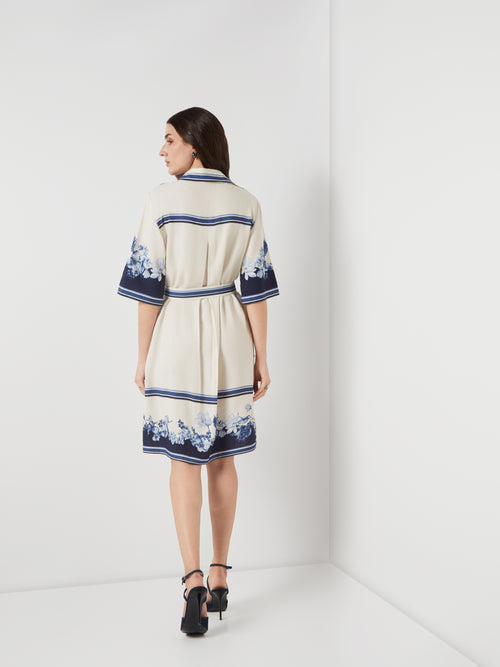 Bleu Creme blocked shirt dress