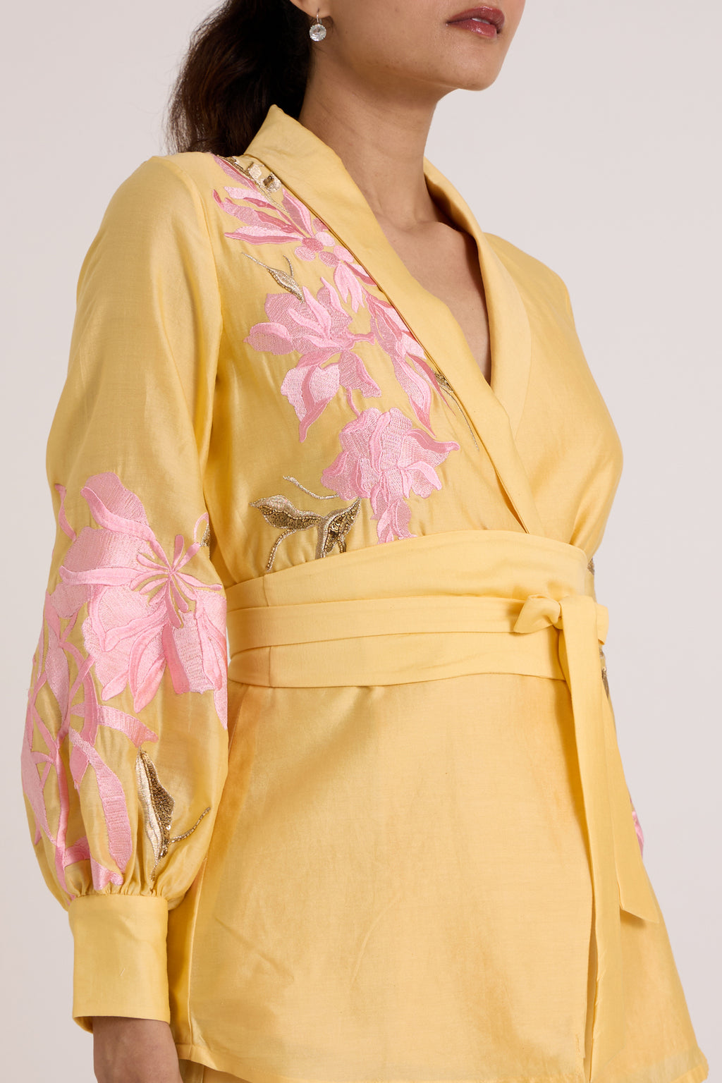 Butter Yellow Alfie - Obi Belt Blazer Set — MADDER MUCH