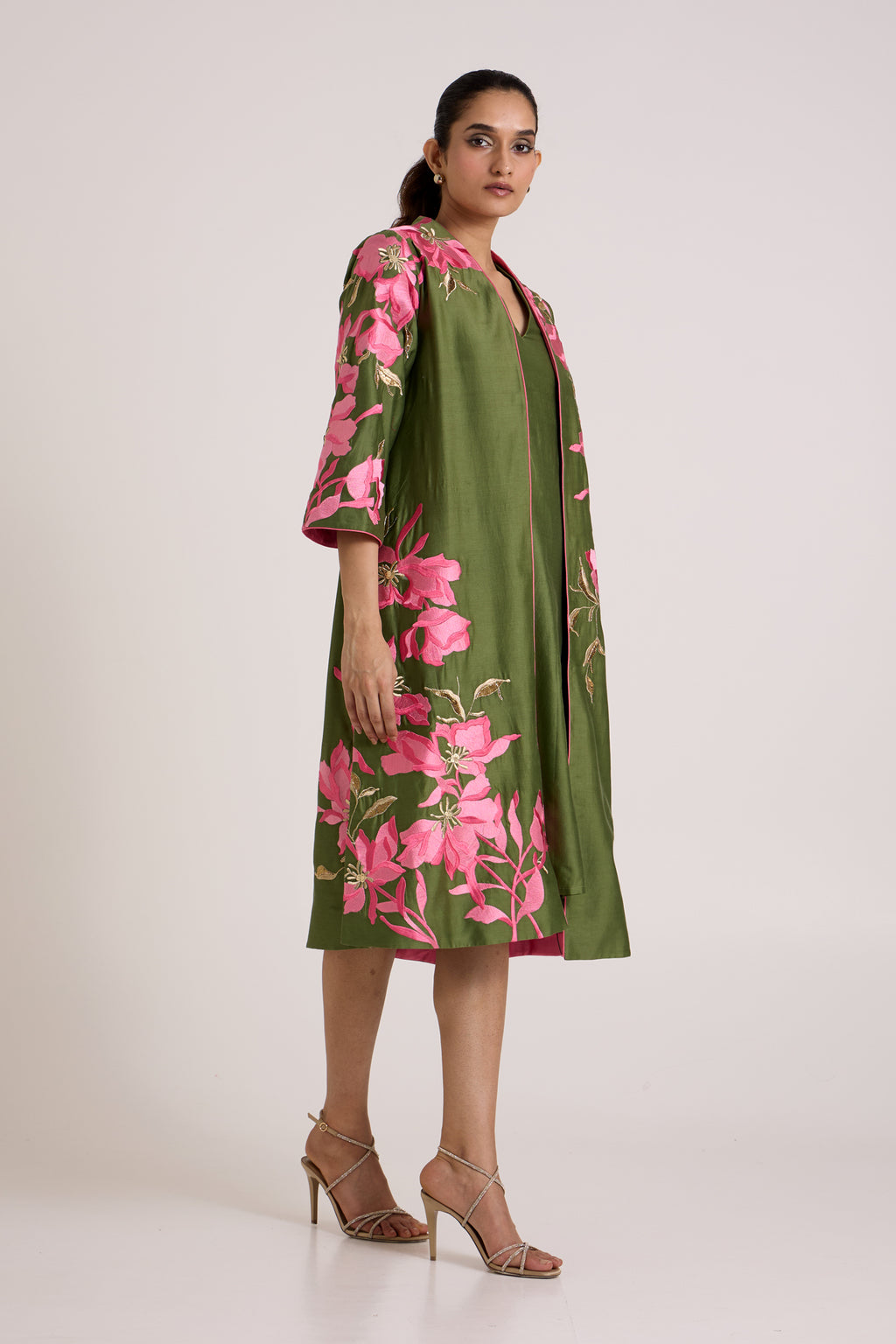 Olive Rafiya Jacket + Slip Set — MADDER MUCH