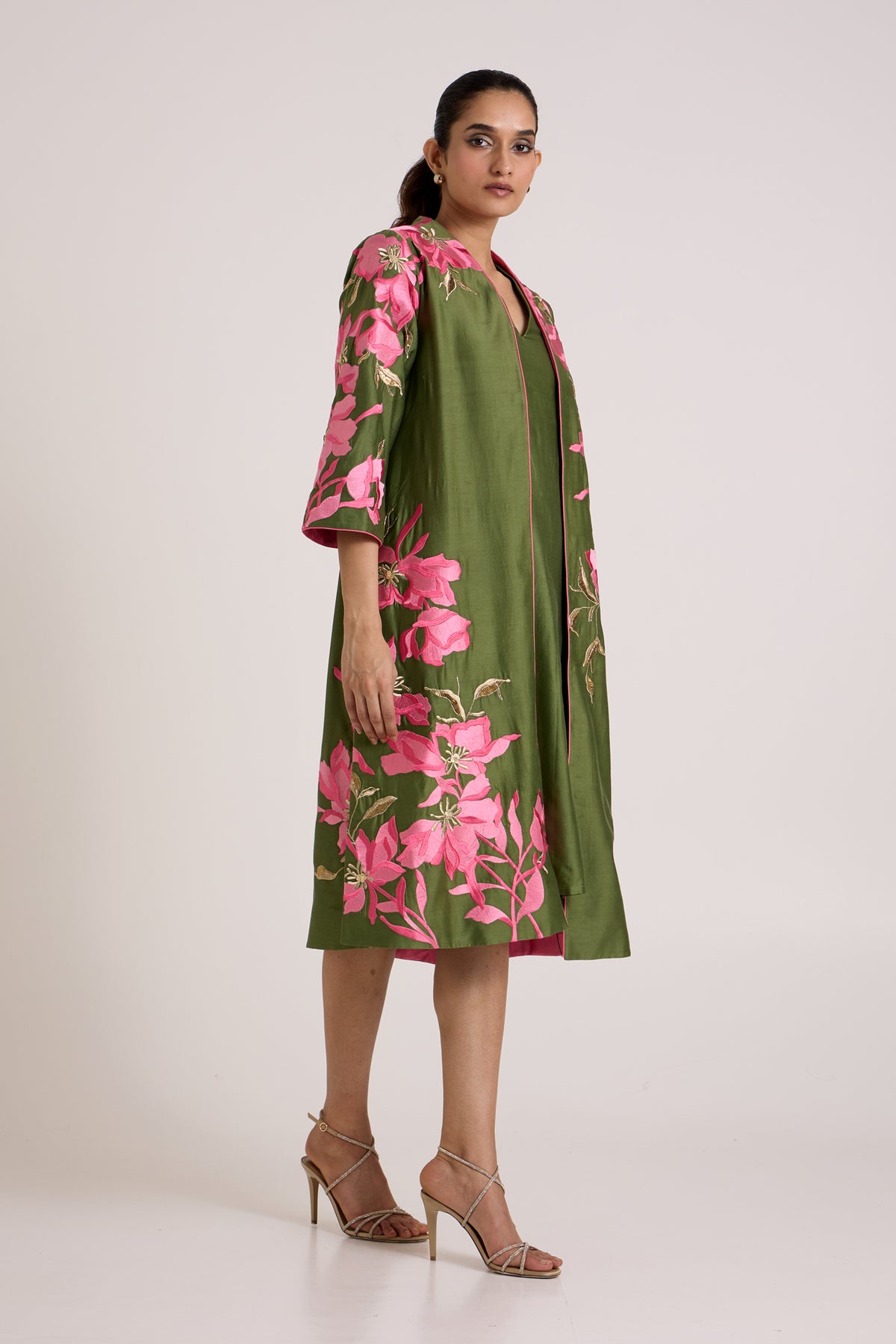 Olive Rafiya Jacket + Slip Set — MADDER MUCH