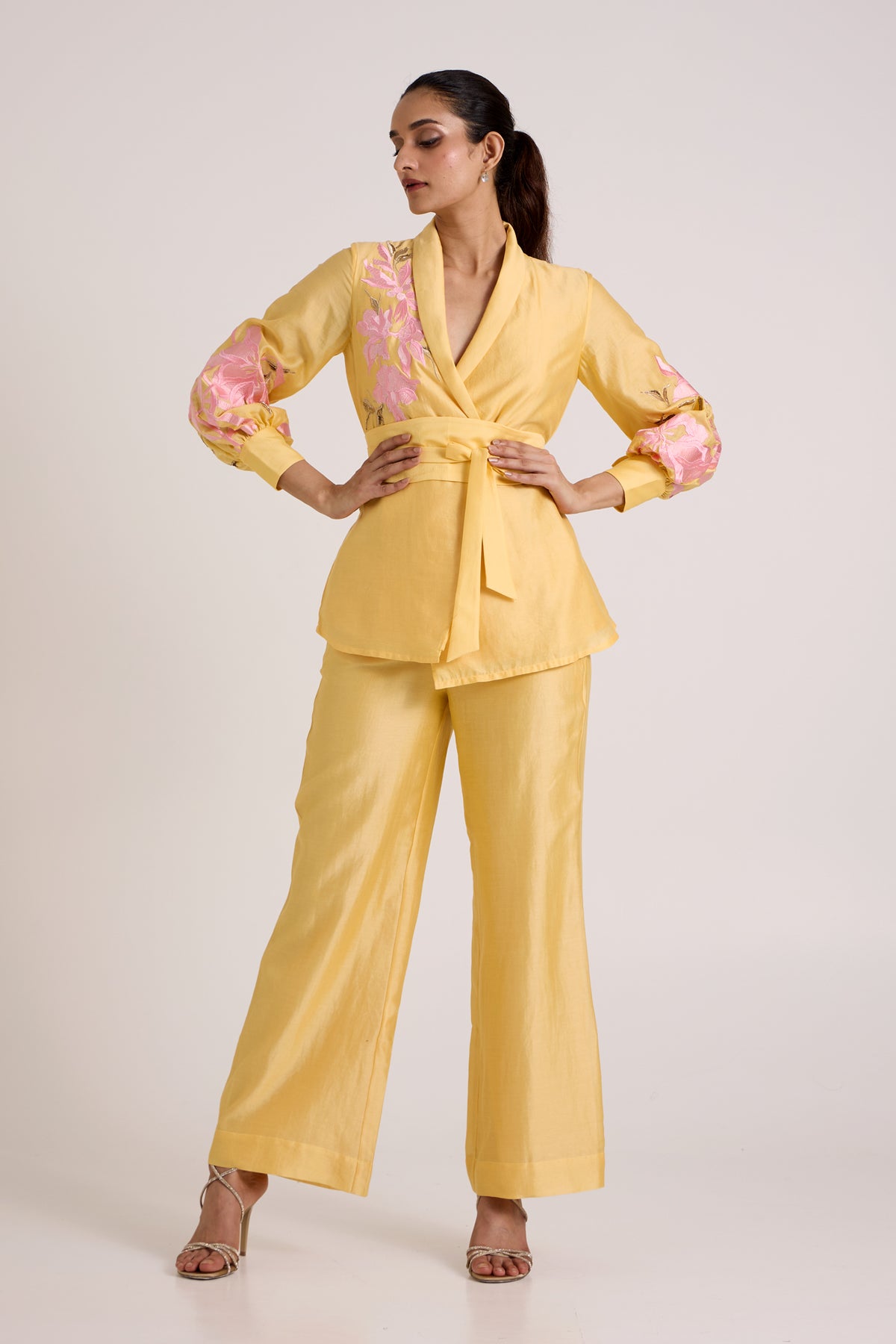 Butter Yellow Alfie - Obi Belt Blazer Set — MADDER MUCH