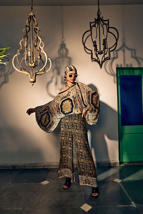 Art Deco Butterfly Top & Wide Pant