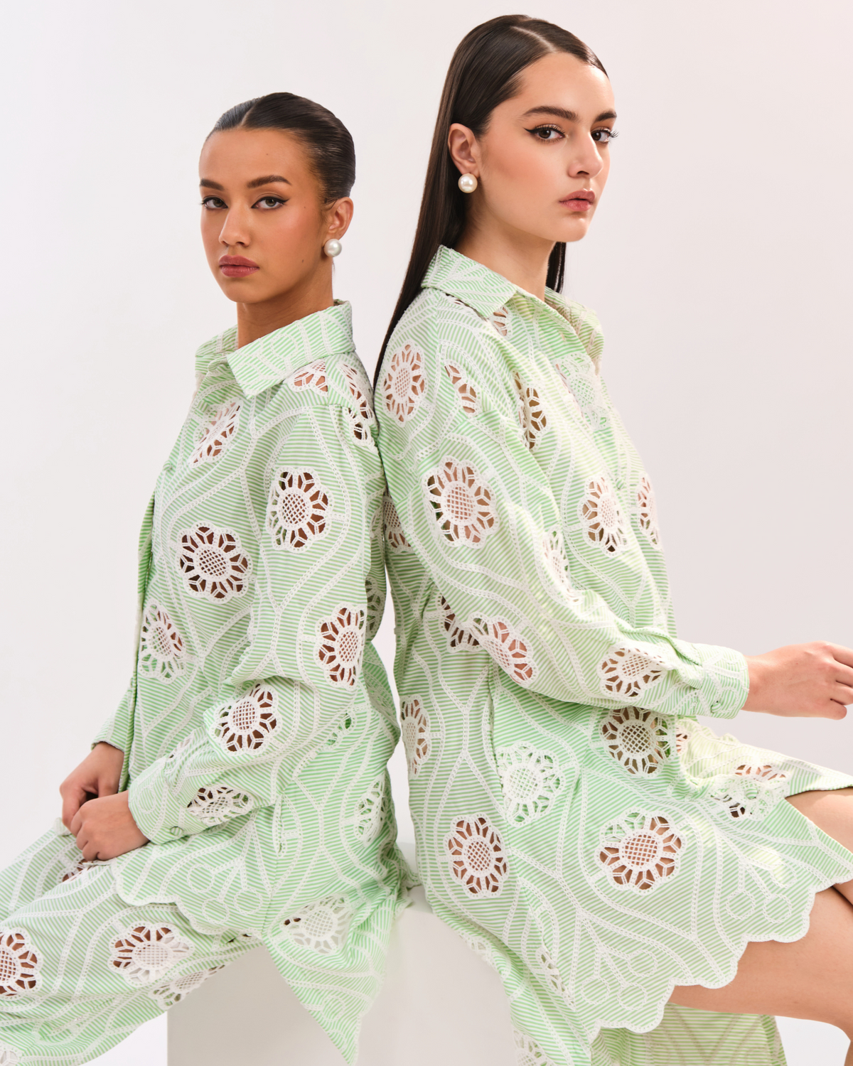 Amor Floral Shirt Dress - Green