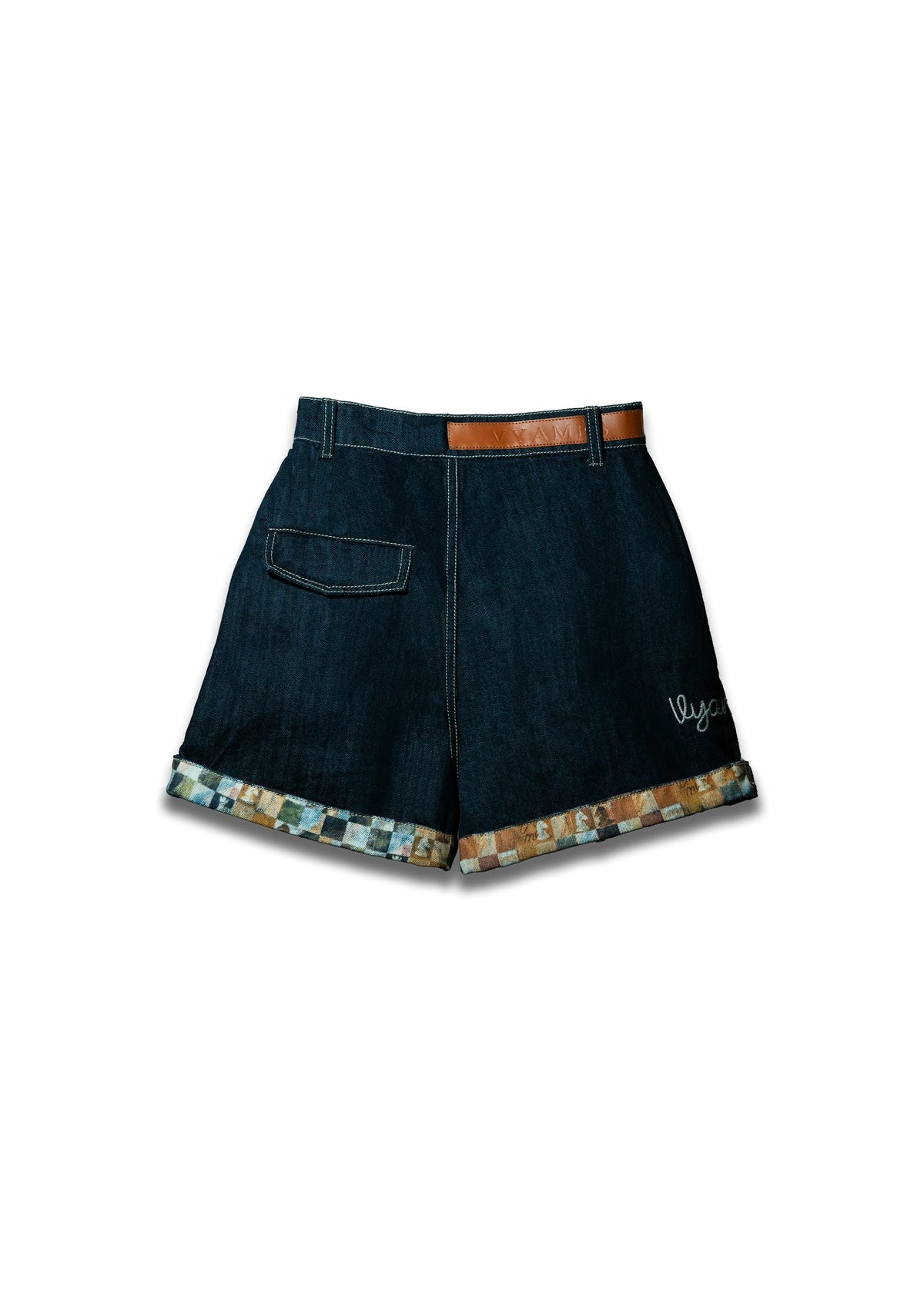 MODERN CHAUPAR HIGH WAISTED DENIM SHORTS