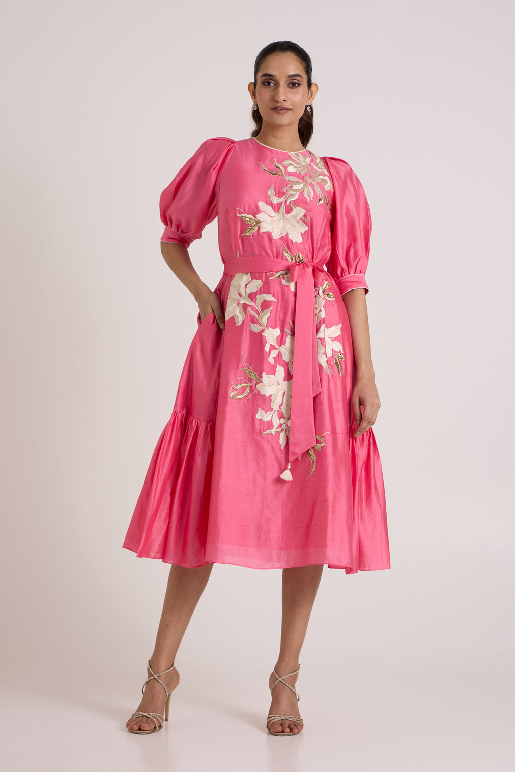 Jay Pink Bellini Midi Dress — MADDER MUCH
