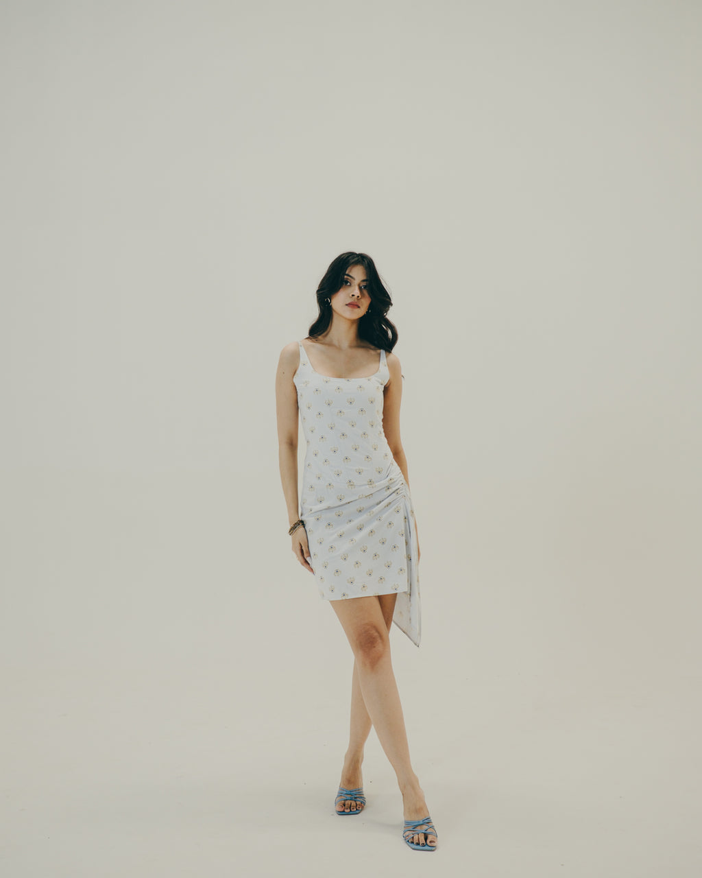 White Pinstripe Wide Leg Pants - _ASF6682