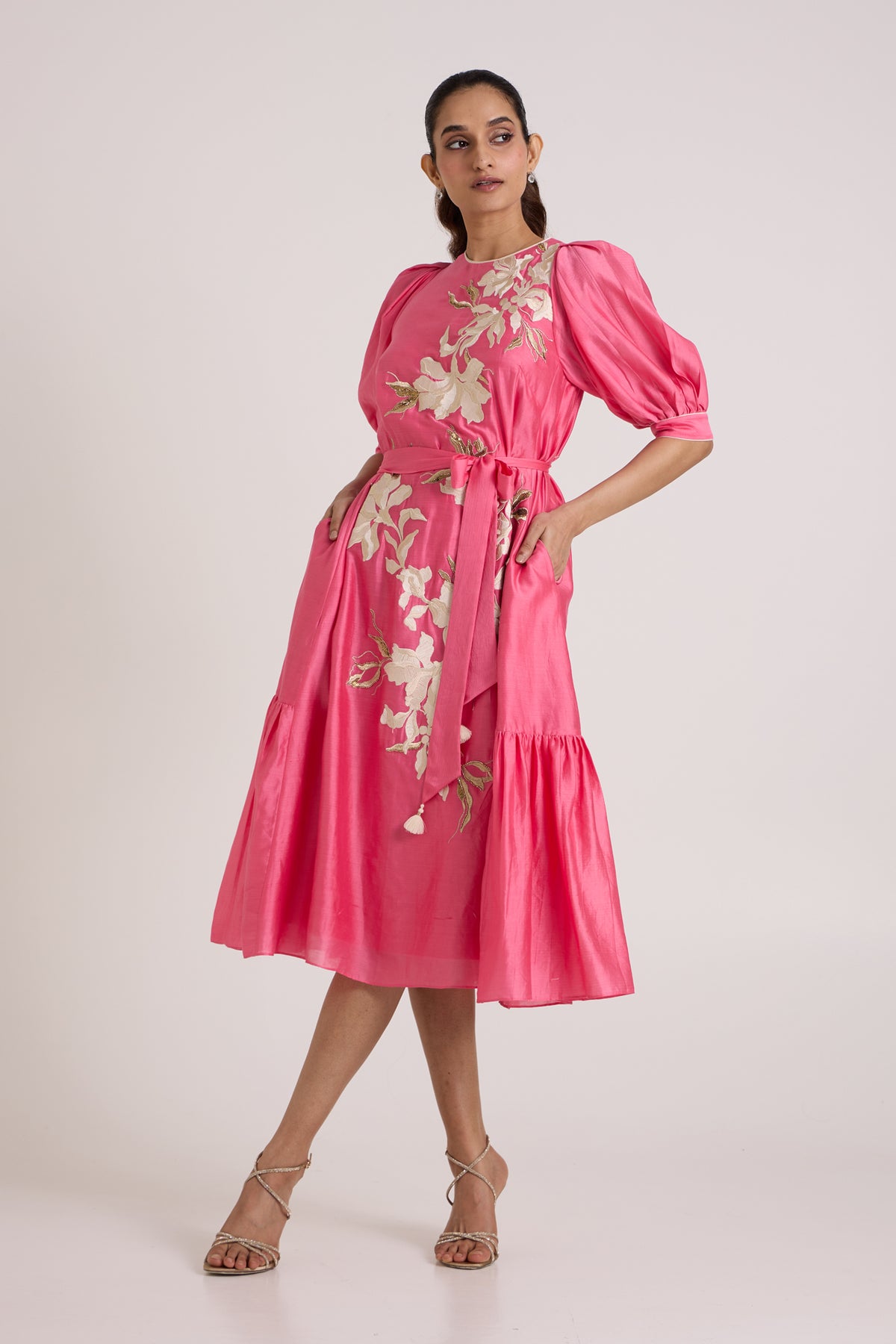 Jay Pink Bellini Midi Dress — MADDER MUCH