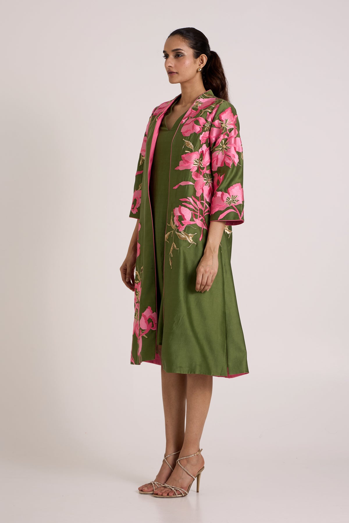 Olive Rafiya Jacket + Slip Set — MADDER MUCH