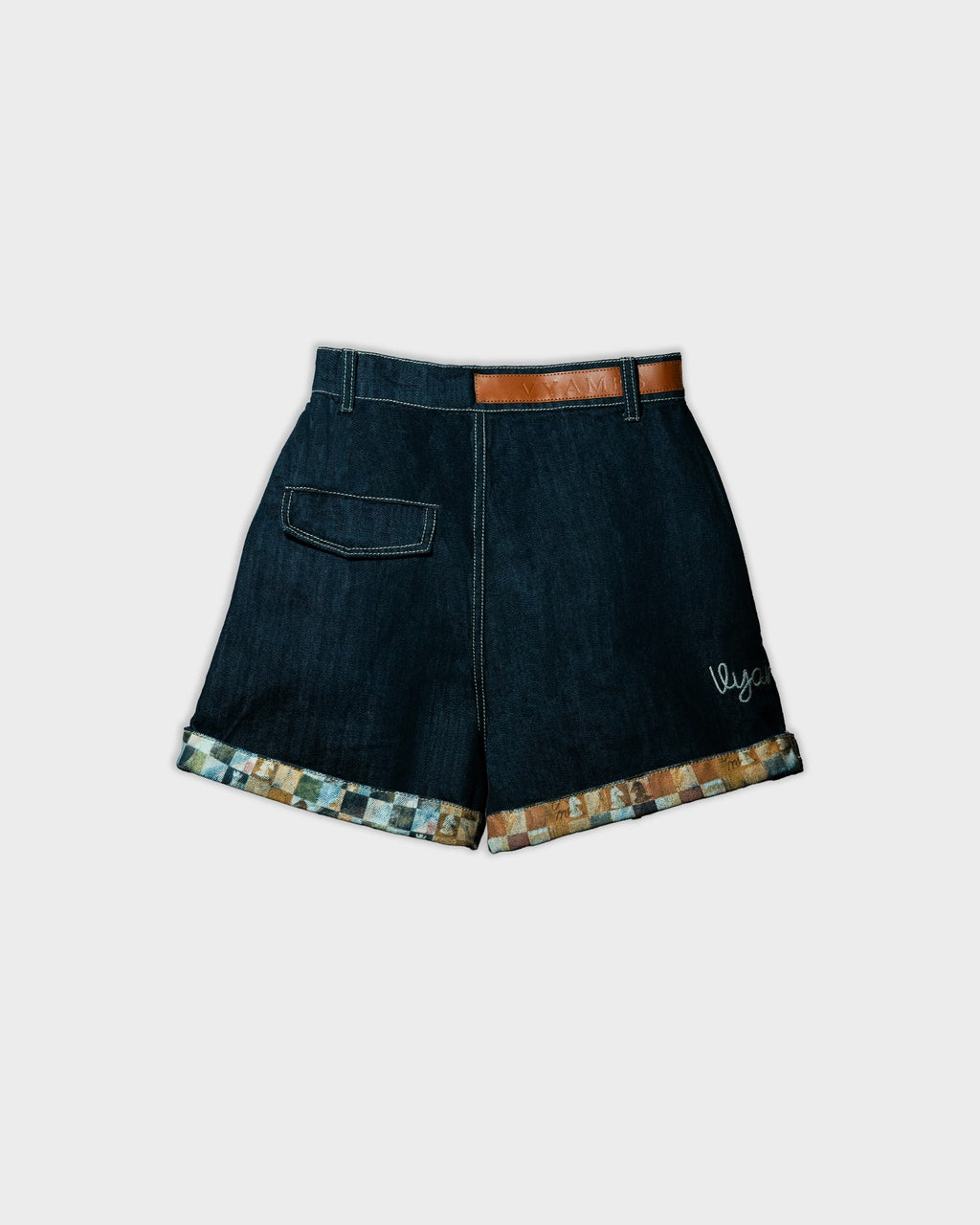 MODERN CHAUPAR HIGH WAISTED DENIM SHORTS