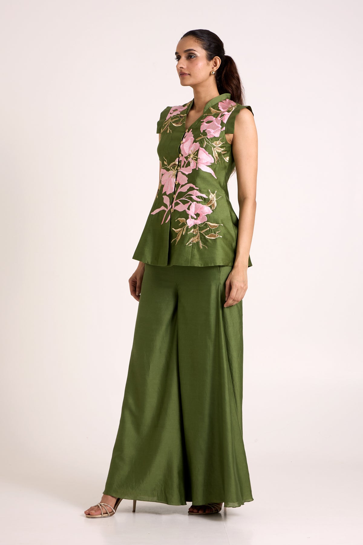 Olive Stacy Vest + Super Flare Pants — MADDER MUCH