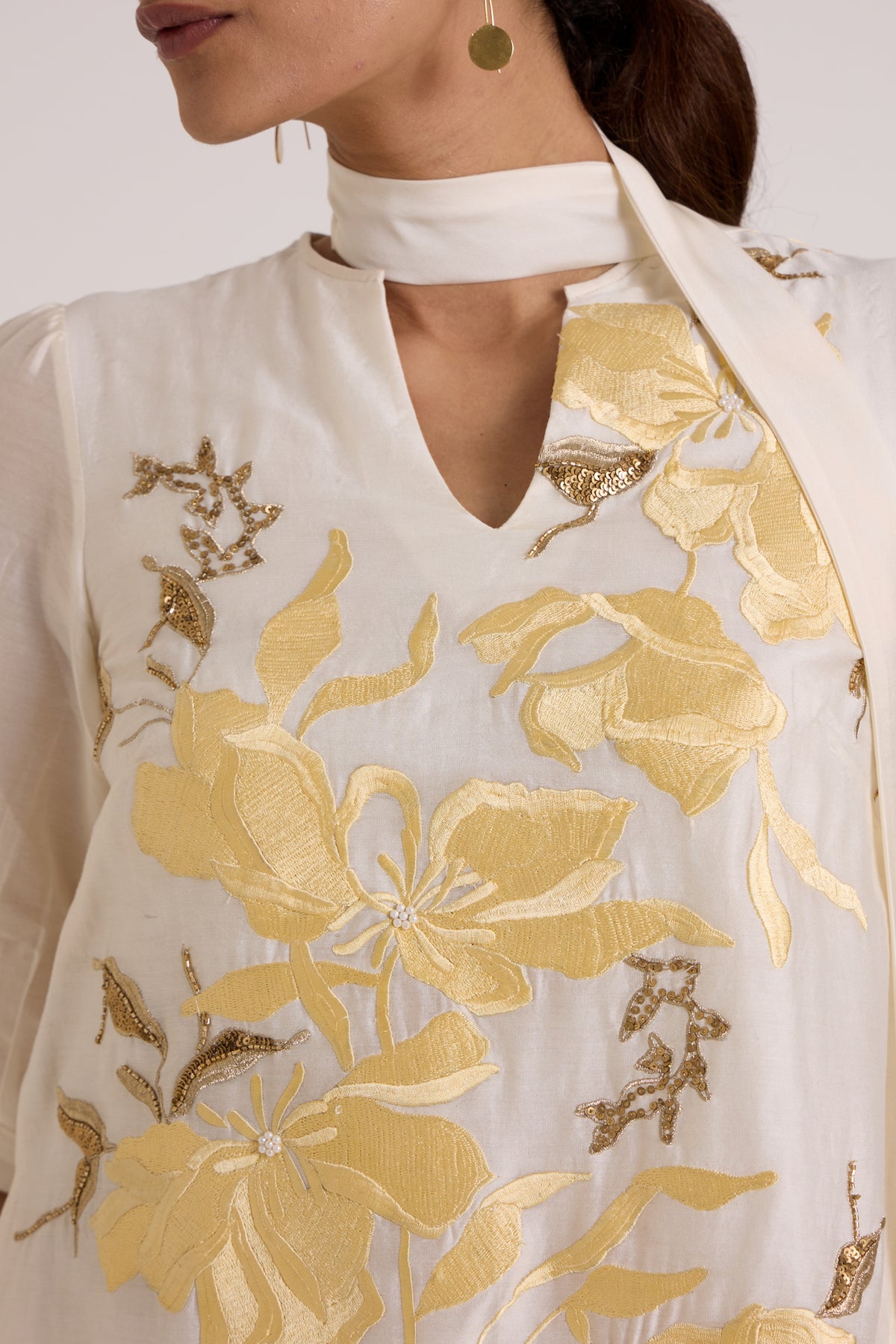 Ivory Lysha - Sleek Scarf Evening Top + Pants — MADDER MUCH
