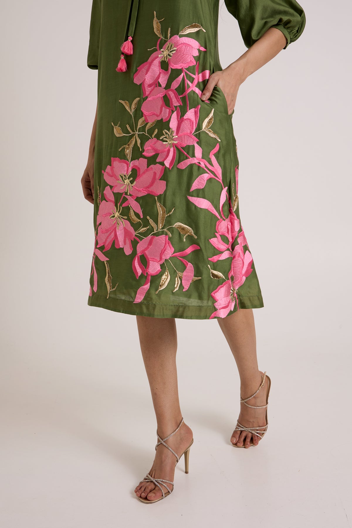 Olive Vinny Midi Dress — MADDER MUCH