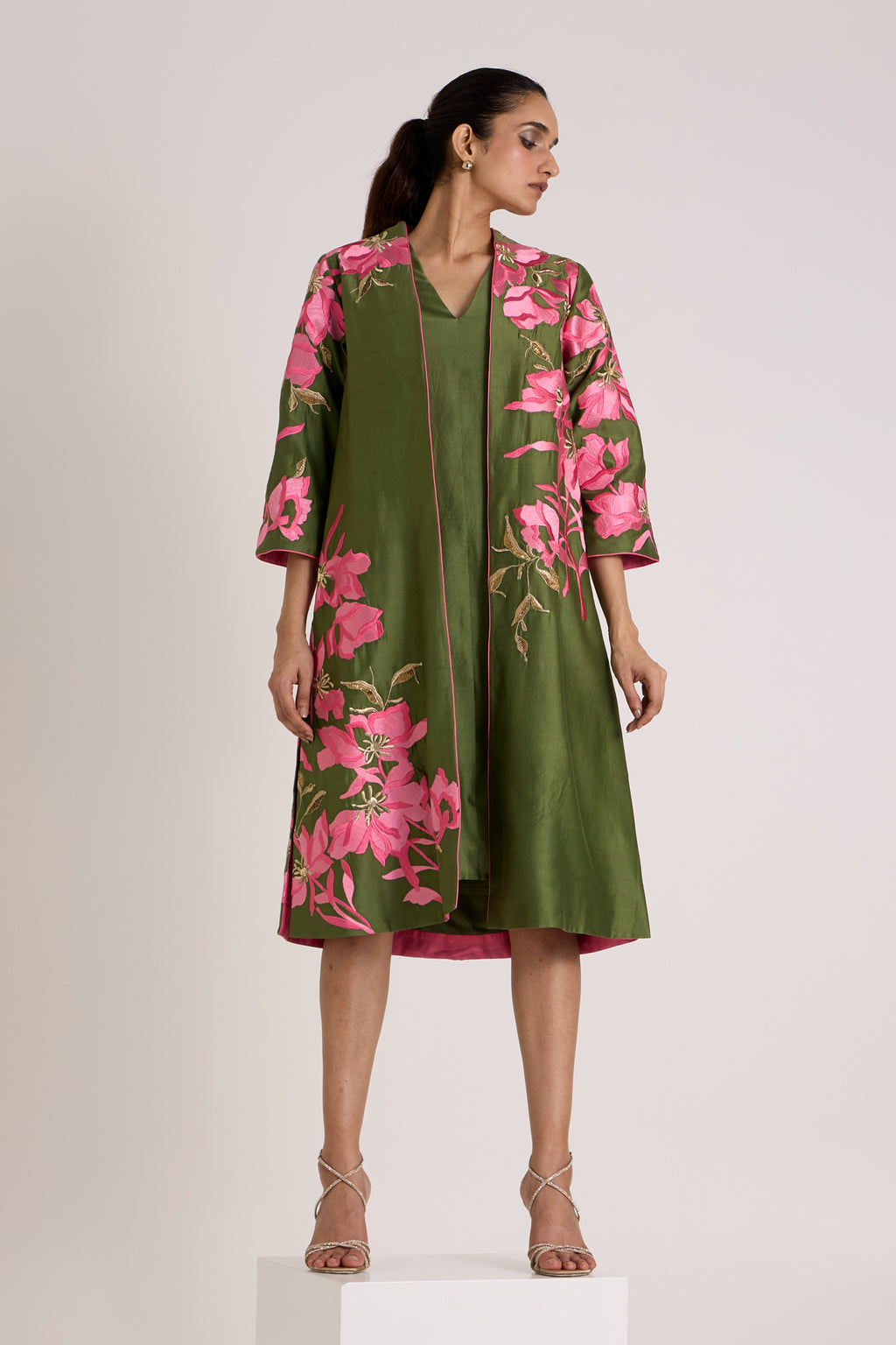 Olive Rafiya Jacket + Slip Set — MADDER MUCH