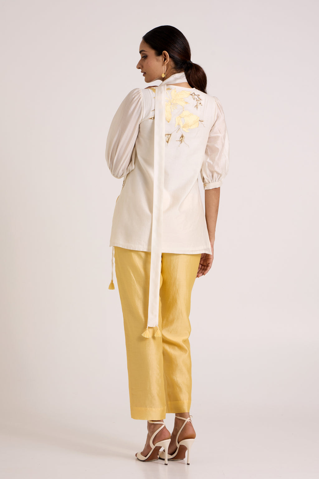 Ivory Lysha - Sleek Scarf Evening Top + Pants — MADDER MUCH