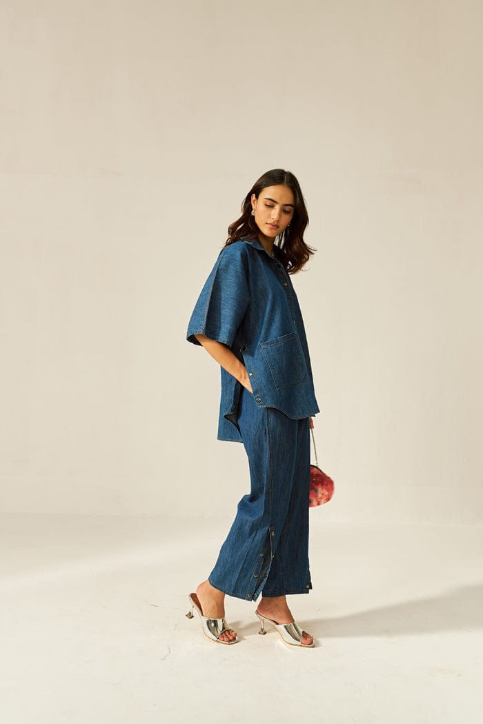 DOLLA CO-ORD SET IN DARK DENIM - 4