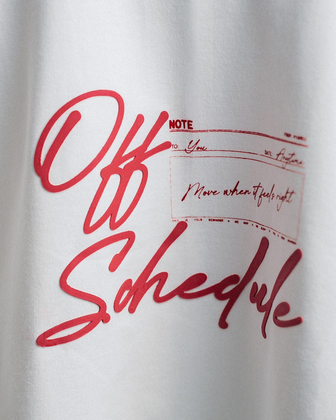 OFF-SCHEDULE TSHIRT