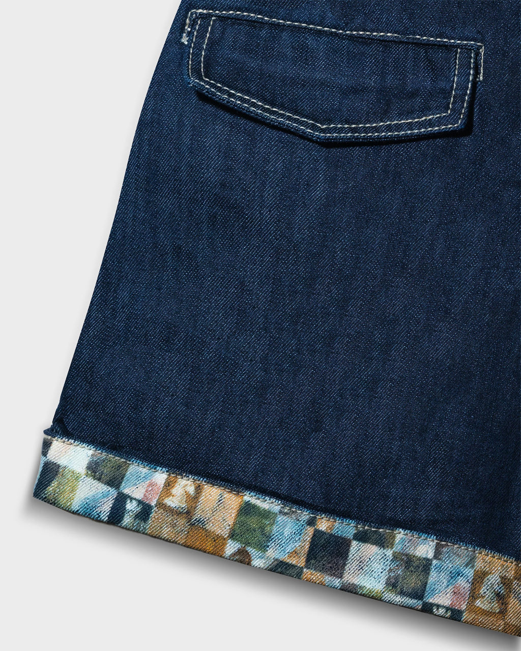 MODERN CHAUPAR HIGH WAISTED DENIM SHORTS