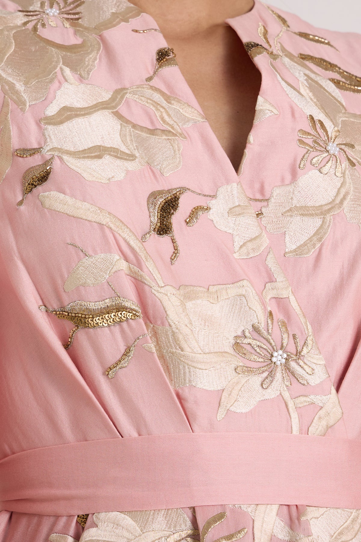 Ice Pink Saira Circular Midi Dress — MADDER MUCH