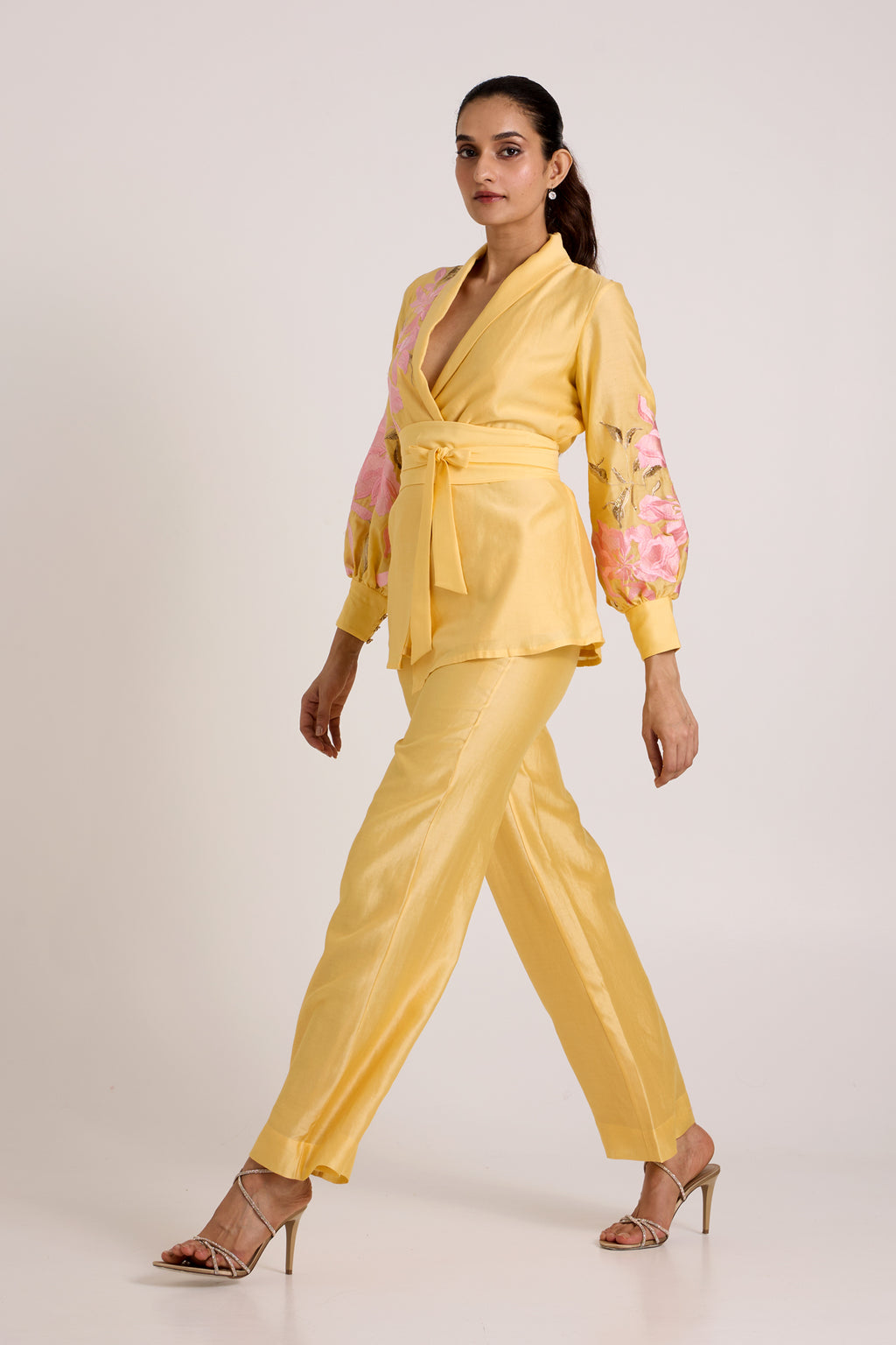 Butter Yellow Alfie - Obi Belt Blazer Set — MADDER MUCH
