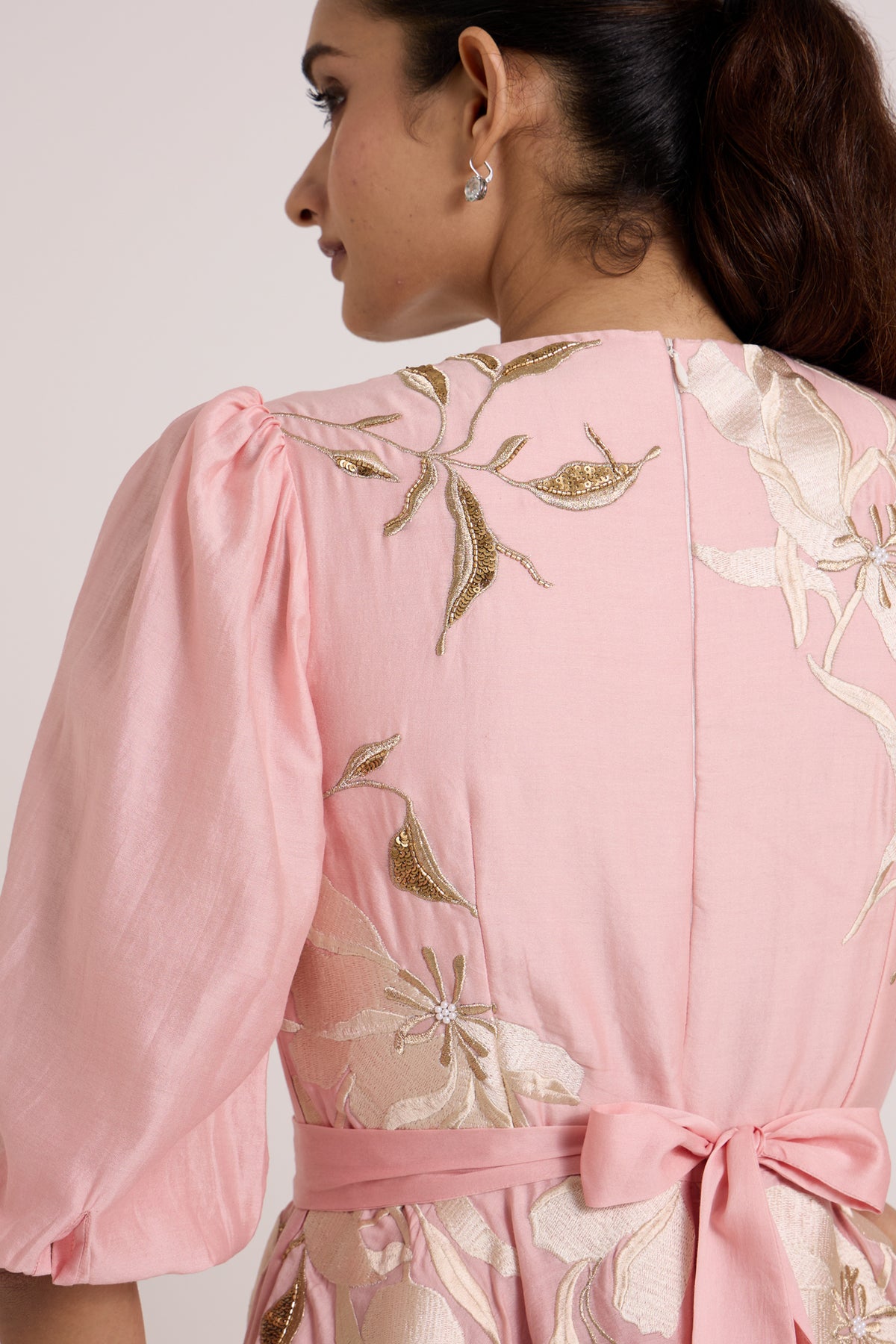 Ice Pink Saira Circular Midi Dress — MADDER MUCH