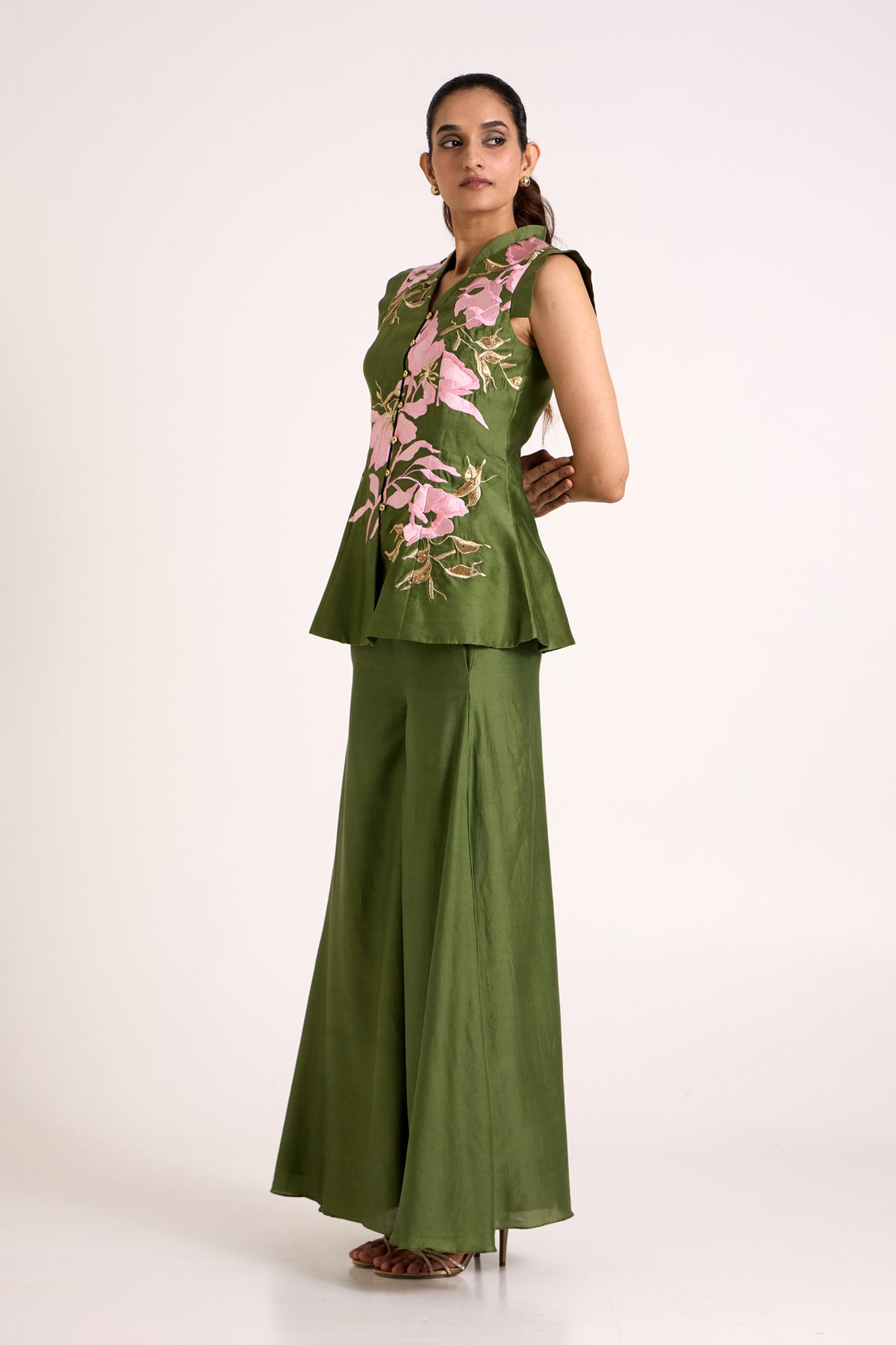 Olive Stacy Vest + Super Flare Pants — MADDER MUCH
