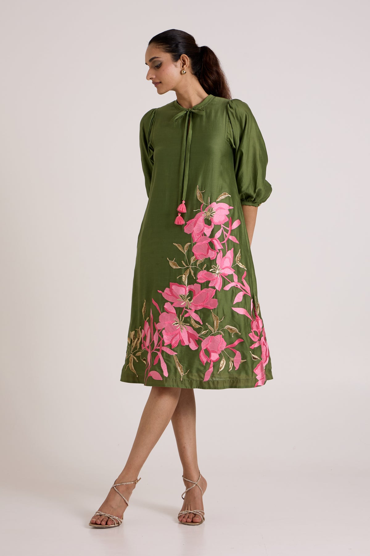 Olive Vinny Midi Dress — MADDER MUCH