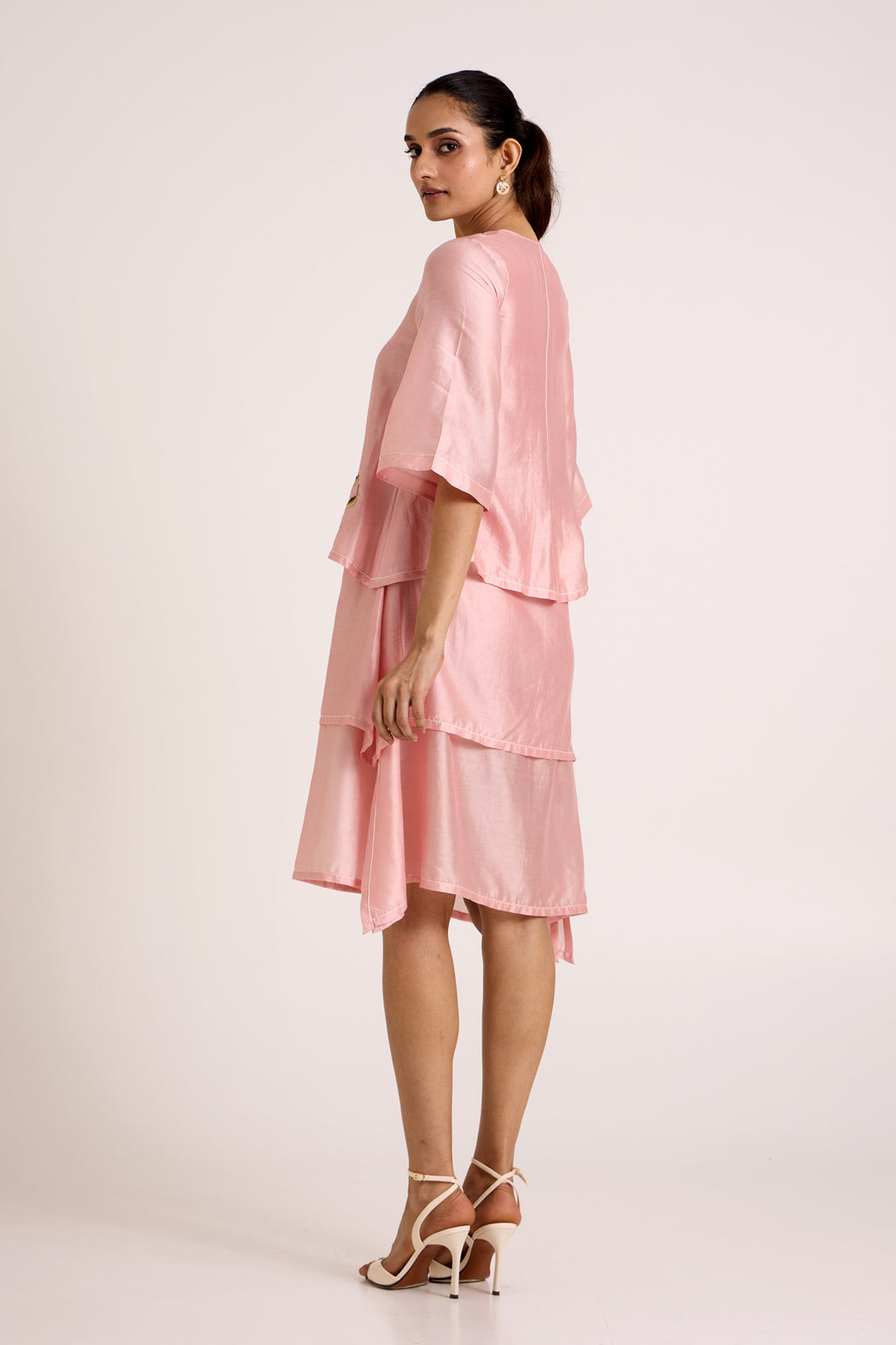Ice Pink Quinn Terraced Dress — MADDER MUCH