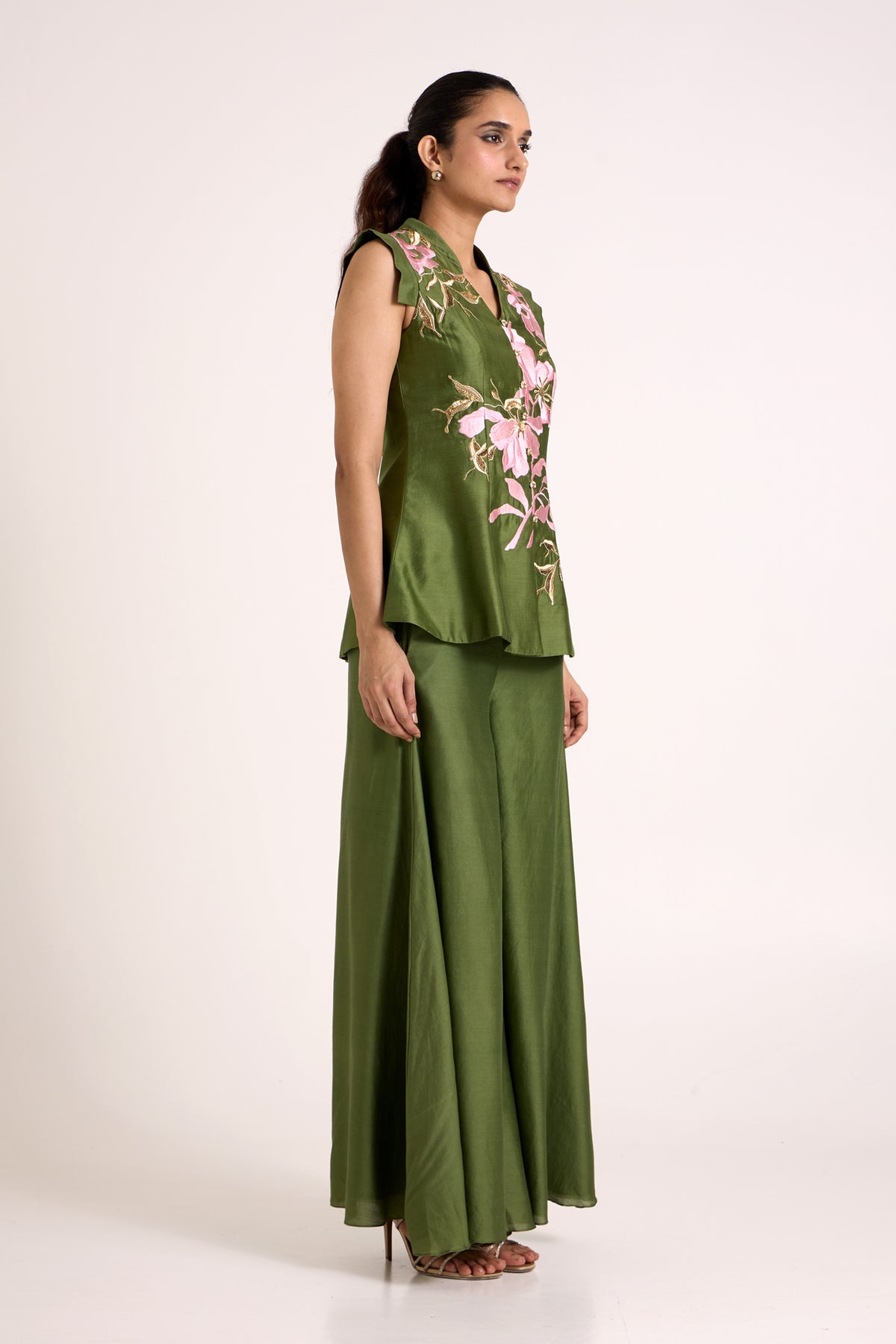 Olive Stacy Vest + Super Flare Pants — MADDER MUCH