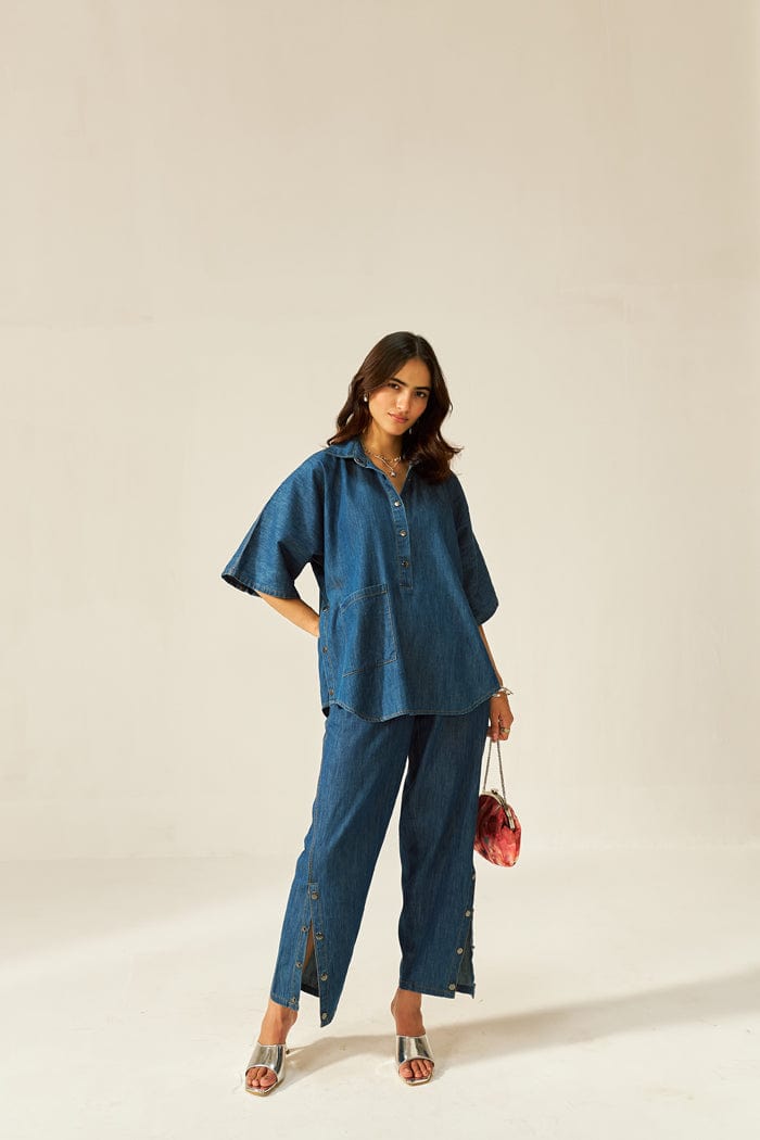DOLLA CO-ORD SET IN DARK DENIM - 7