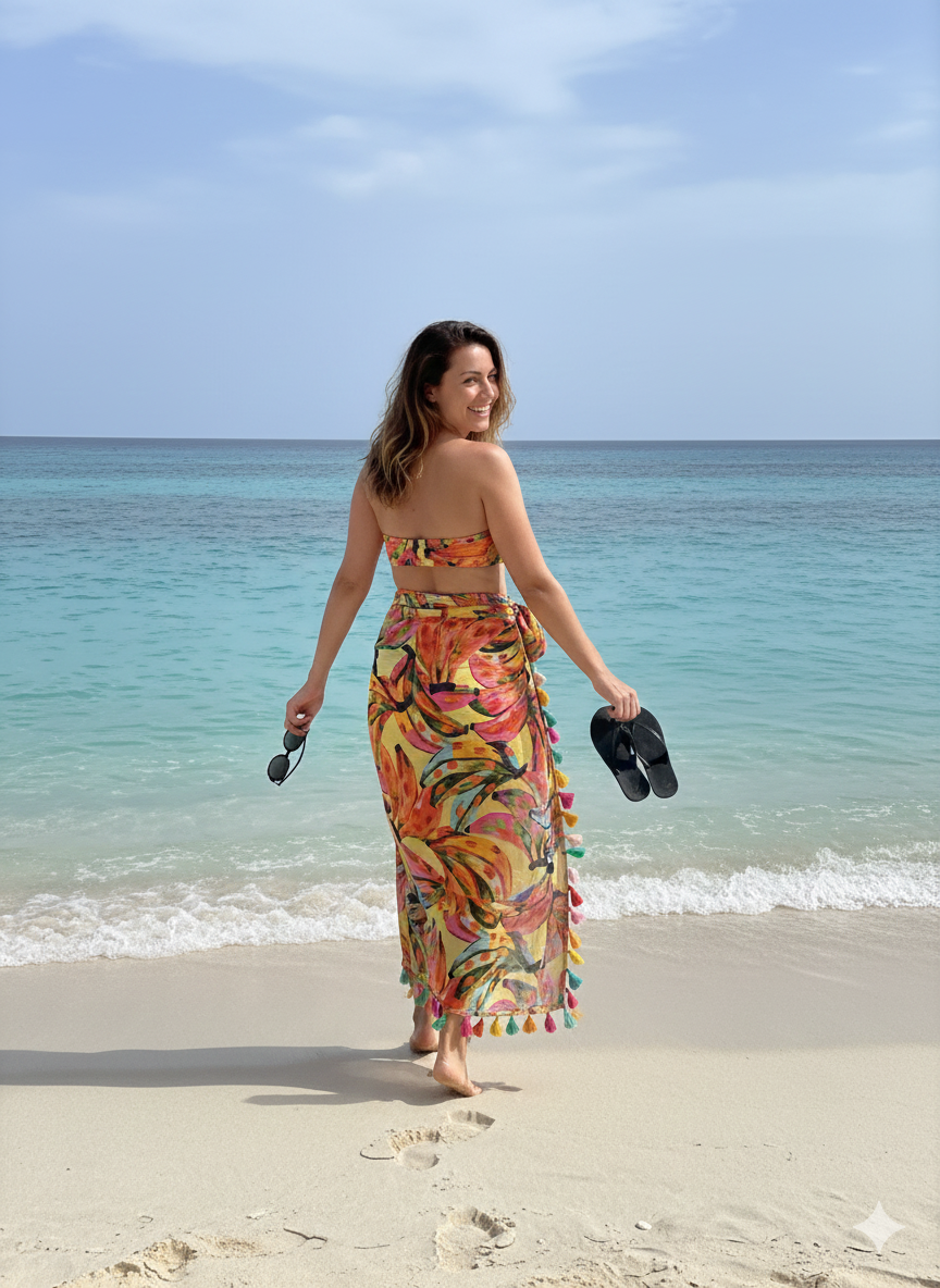 Banana Bloom Tassel Sarong