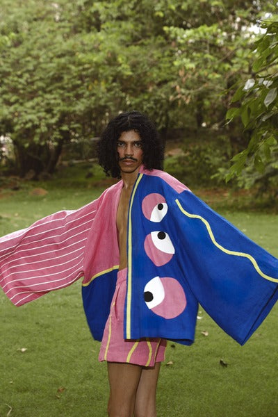 WINK WINK KIMONO TOP - MULTICOLOUR