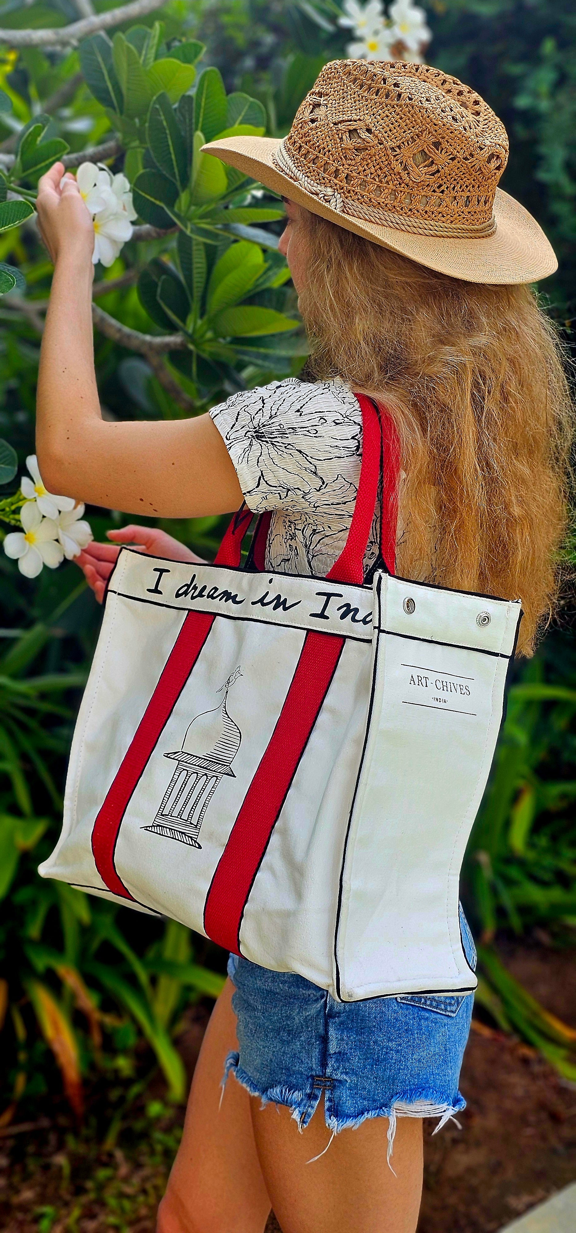 The India Tote - Poppy Red