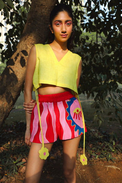 PIKACHU CROP TOP - YELLOW