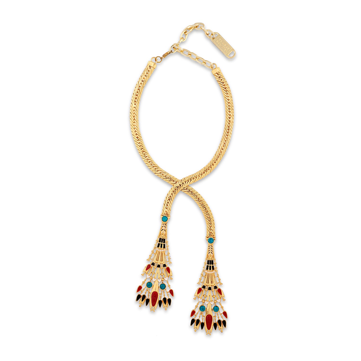 Nefertiti Crossover Necklace Blue