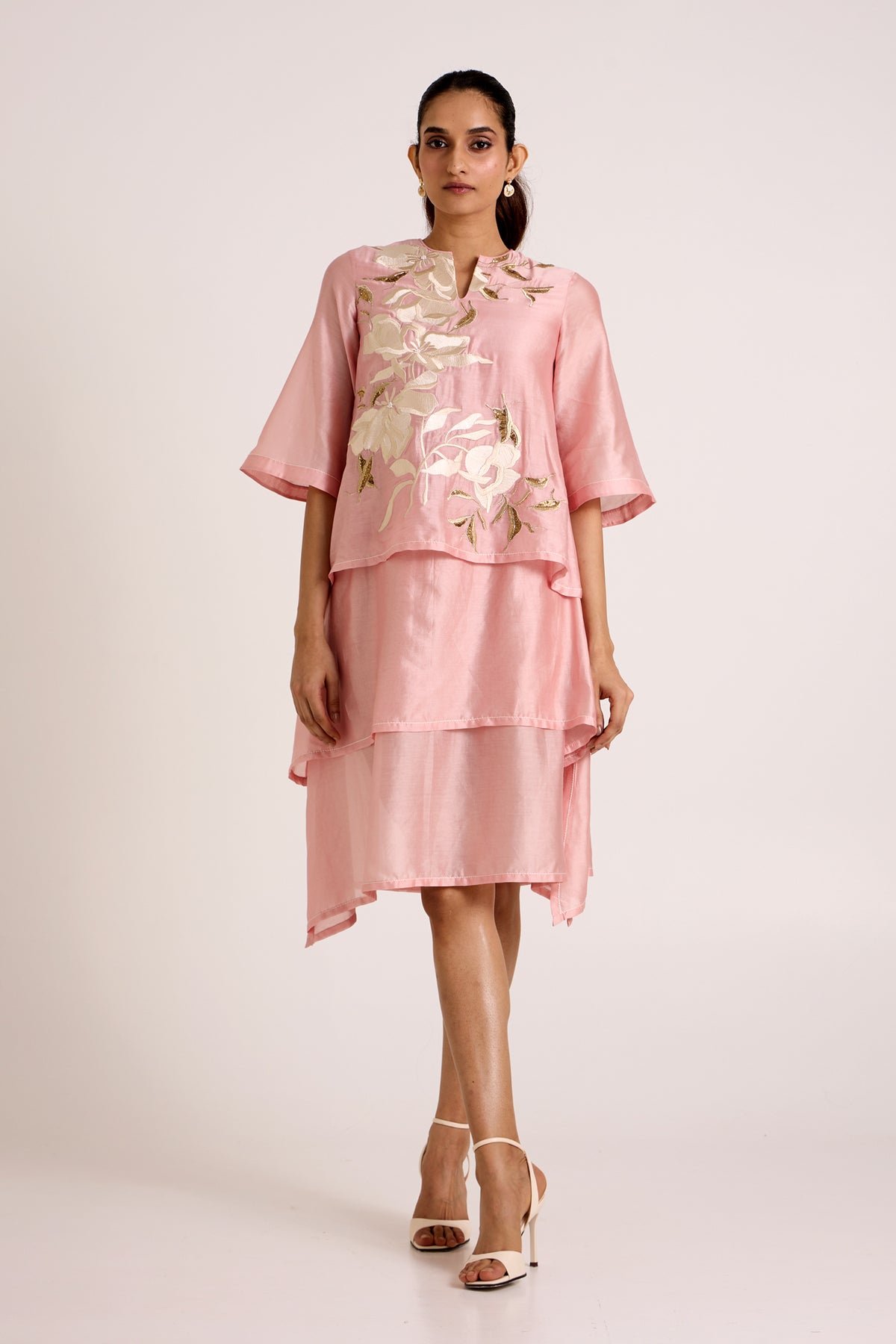 Ice Pink Quinn Terraced Dress — MADDER MUCH