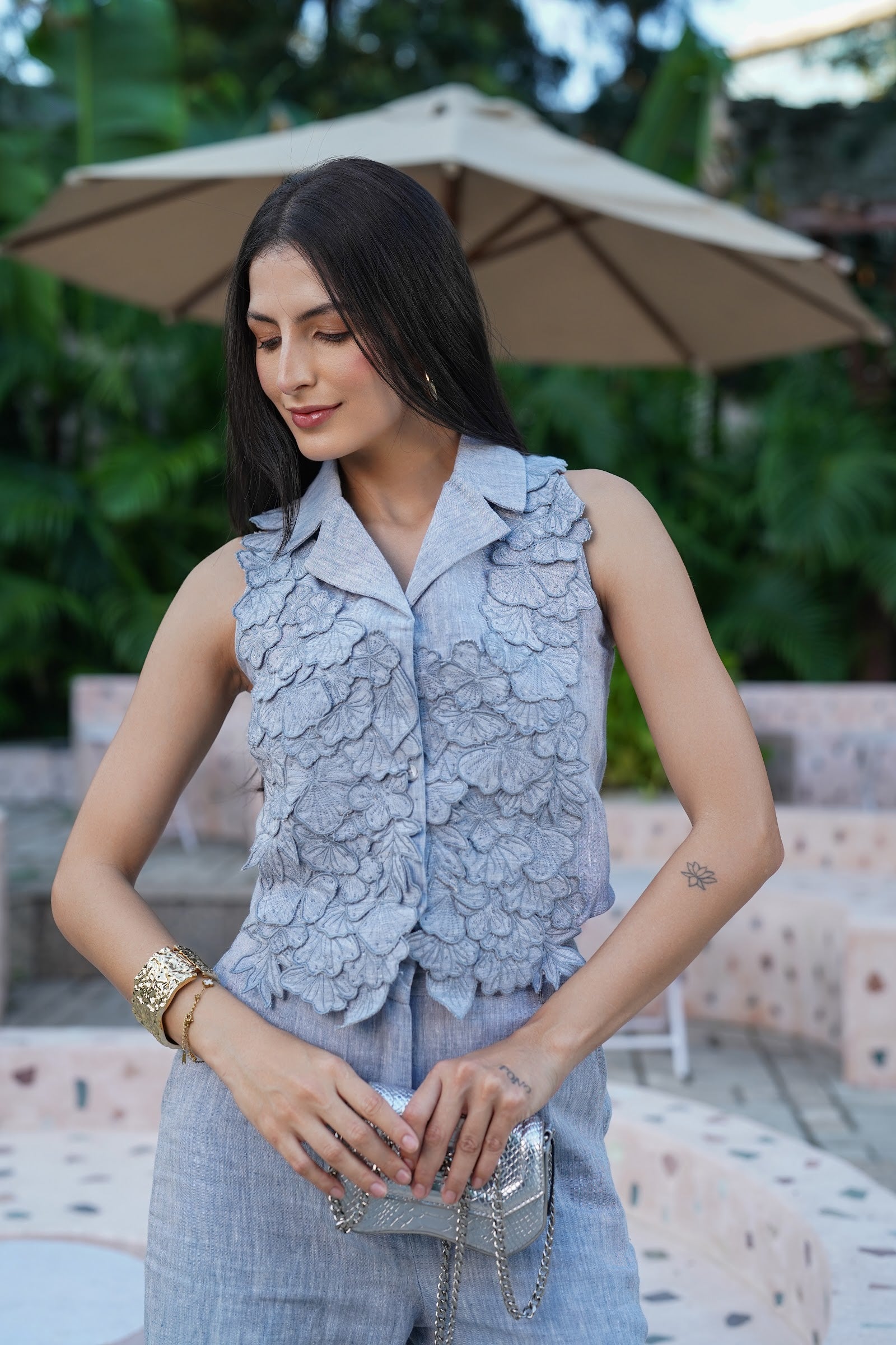 Lune Muted Blue Pants 5