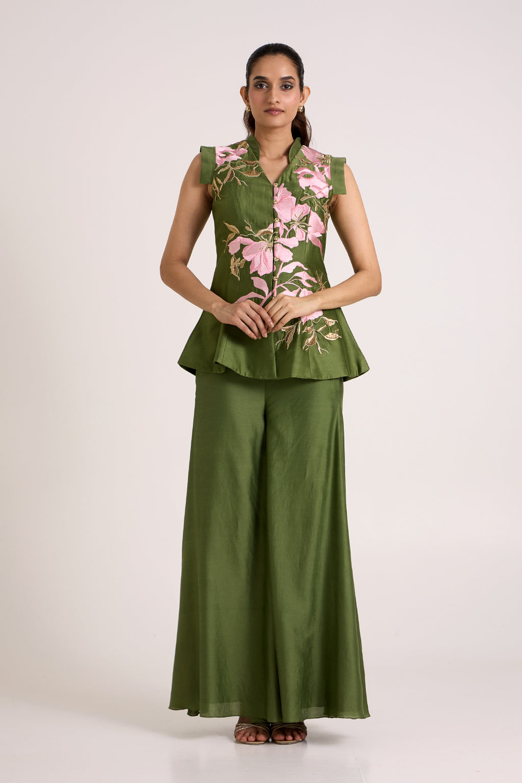 Olive Stacy Vest + Super Flare Pants — MADDER MUCH