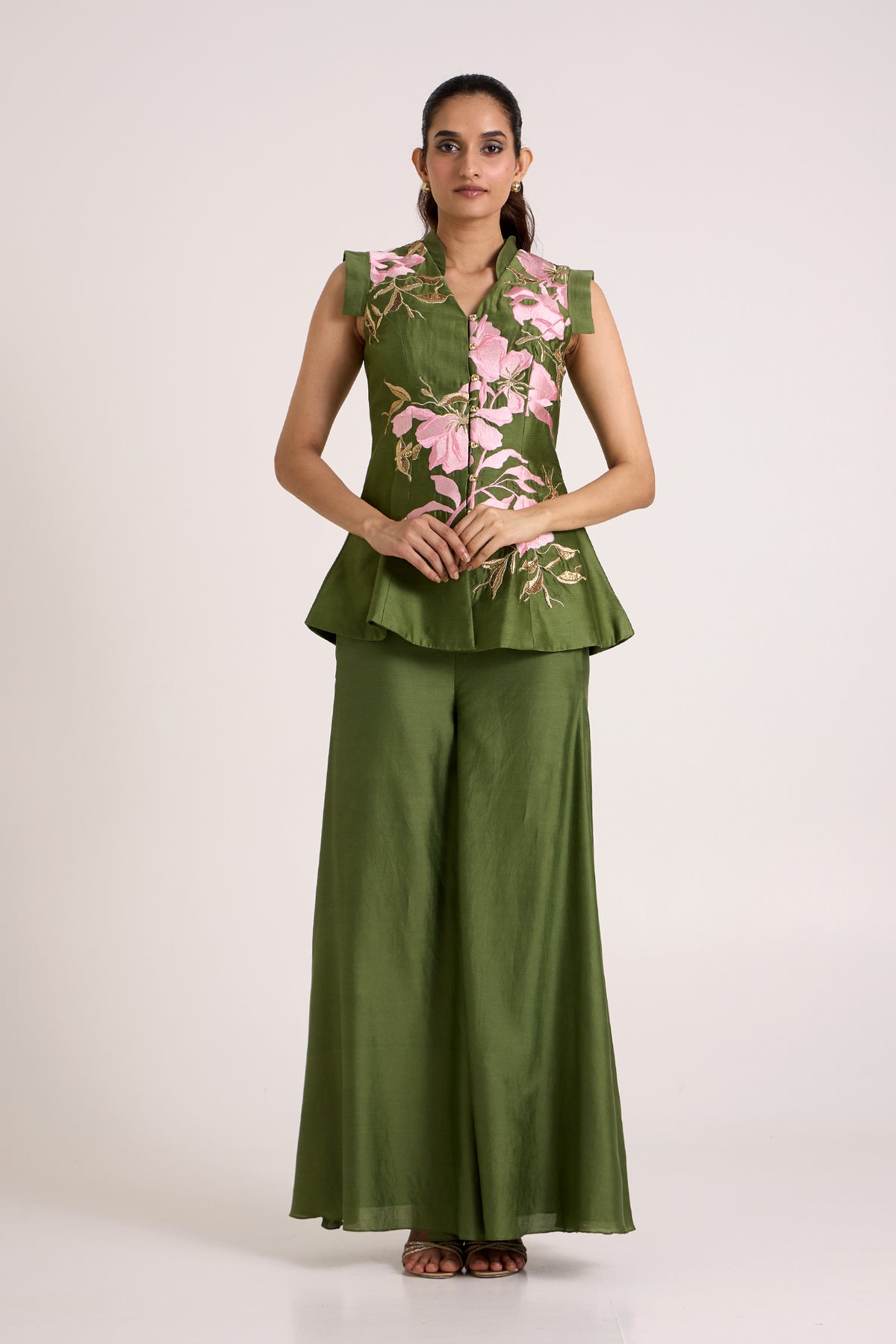 Olive Stacy Vest + Super Flare Pants — MADDER MUCH
