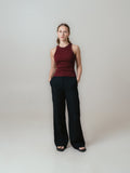 Paige Tank Top-Maroon 1