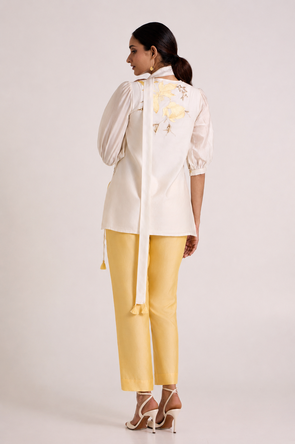 Ivory Lysha - Sleek Scarf Evening Top + Pants — MADDER MUCH