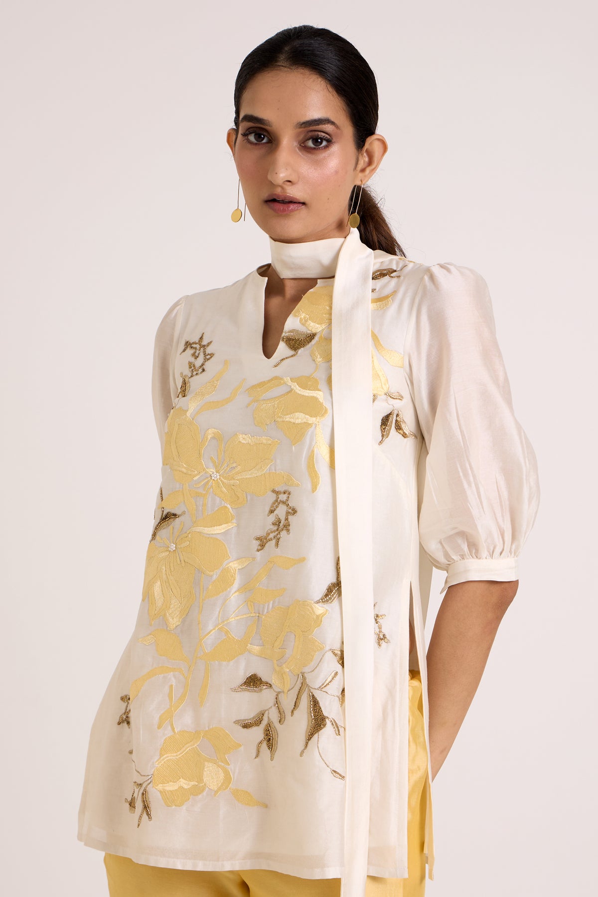 Ivory Lysha - Sleek Scarf Evening Top + Pants — MADDER MUCH