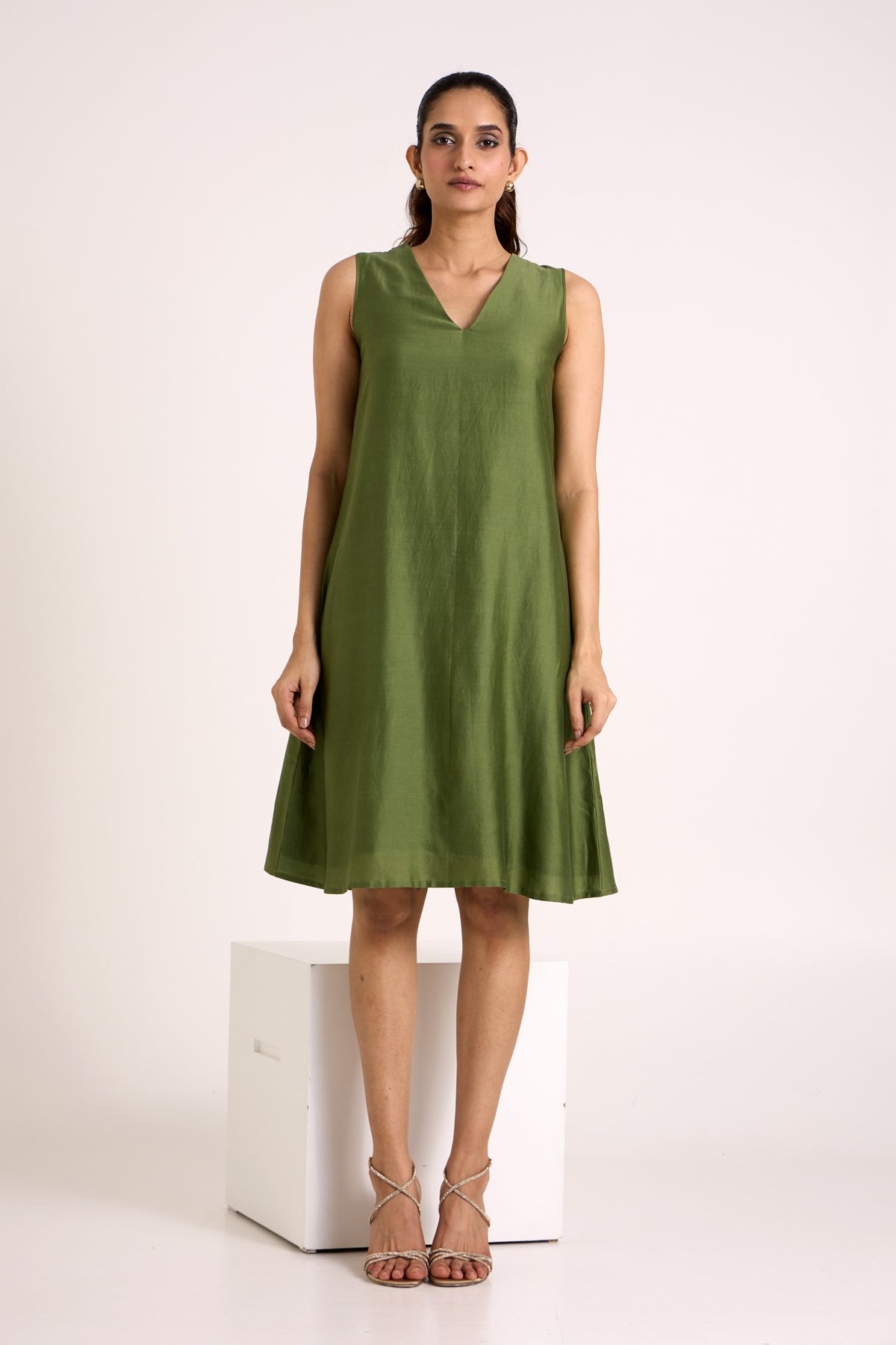 Olive Rafiya Jacket + Slip Set — MADDER MUCH