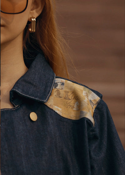 Modern chaupar denim jacket