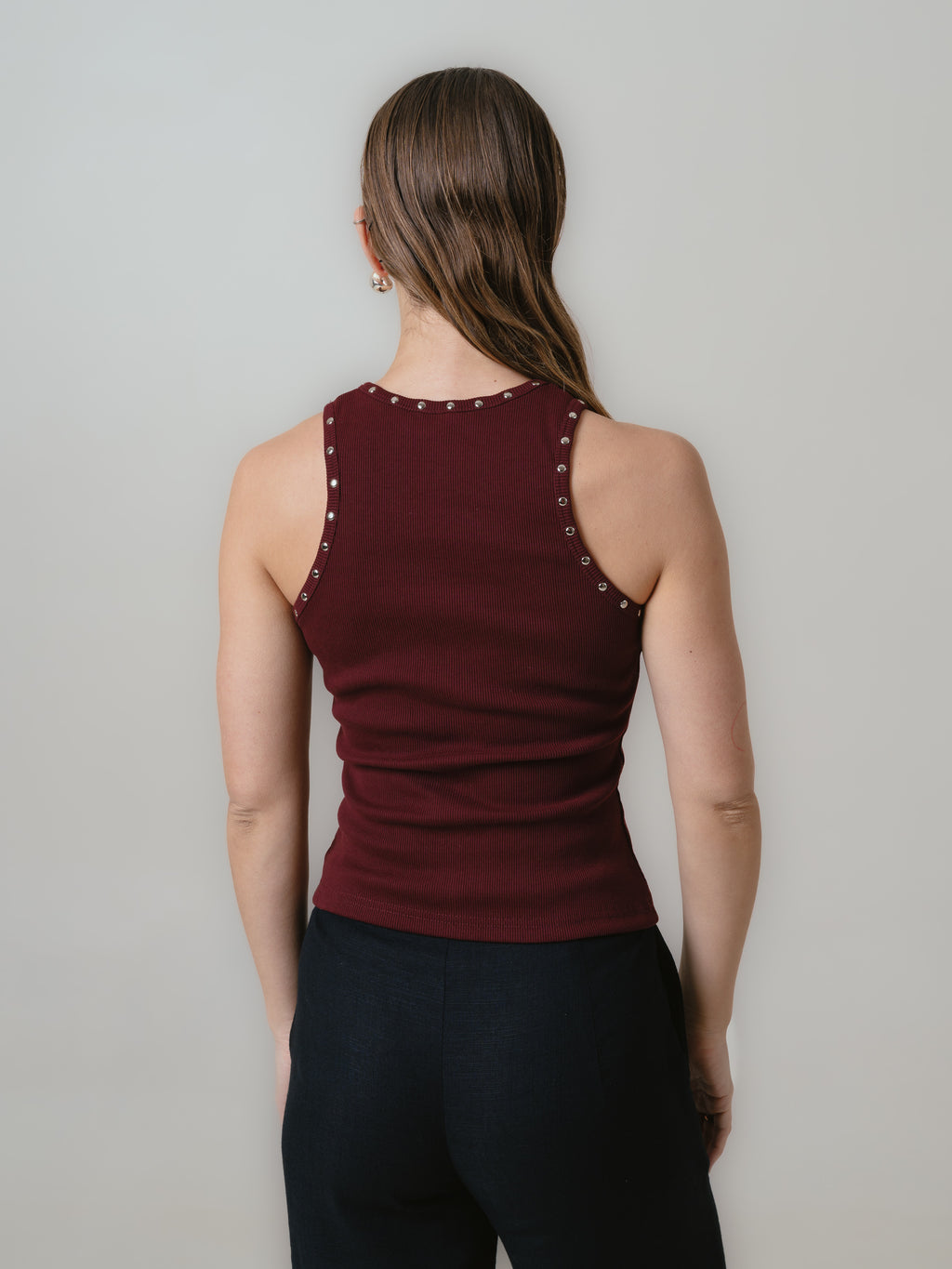 Paige Tank Top-Maroon 4